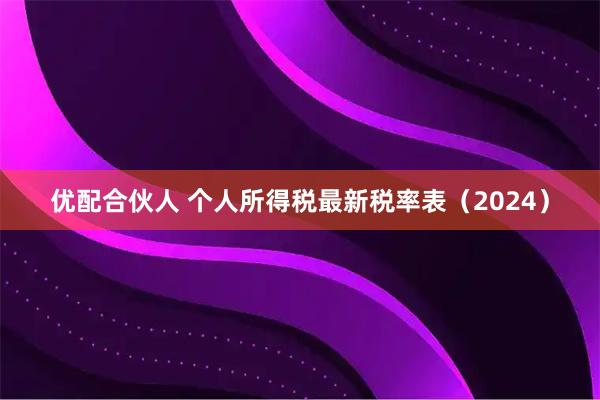 优配合伙人 个人所得税最新税率表（2024）