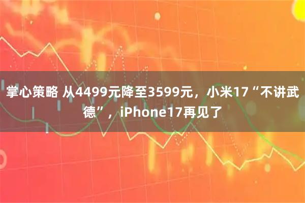 掌心策略 从4499元降至3599元，小米17“不讲武德”，iPhone17再见了